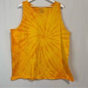 Dyenomite Women’s Plus Size Tie Dye Tank Yellow Size XXL NWOT